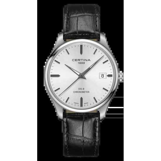 Certina DS 8 horloge heren staal/leer C0334511603100