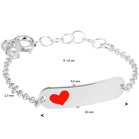 Zilveren plaat armband 9-11cm 1021724
