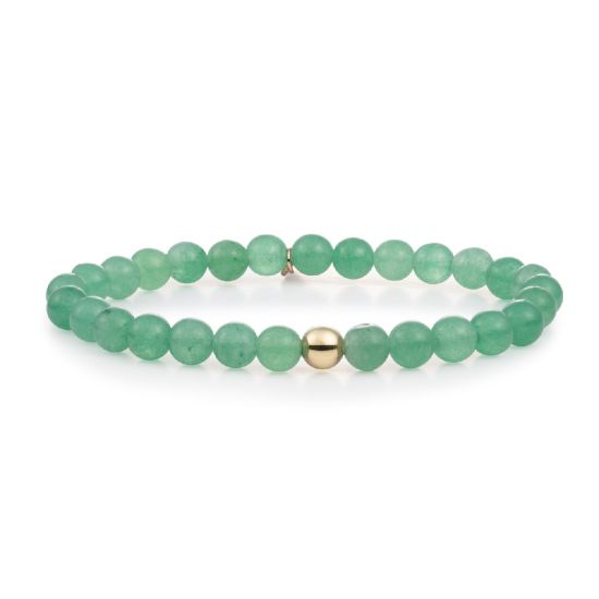 SJ armband aventurine geel verguld SBG-GEM29-ADD-6MM