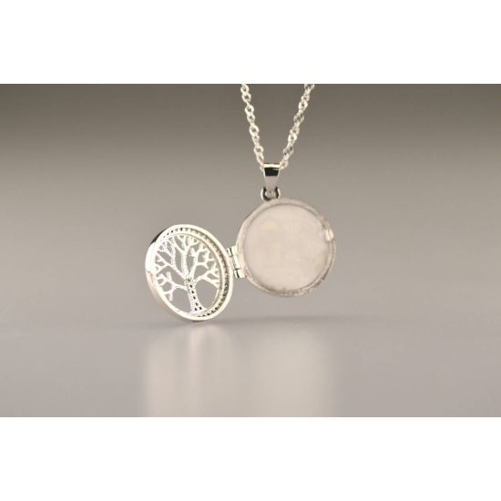 Zilveren hanger levensboom zirkonia 140S