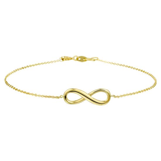 Gouden armband  infinity 16.5-18.5cm 4017985