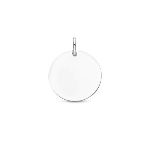 Zilveren hanger rond plaatje 18mm 1333698