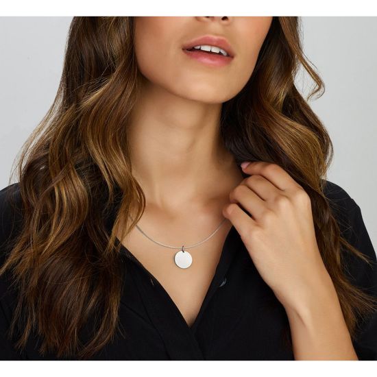 Zilveren hanger rond plaatje 18mm 1333698