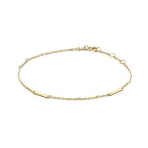 Gouden armband 3xbar 18cm JKB21101
