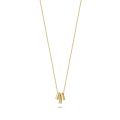 Gouden collier 3x staafje zirkonia 3122YZI