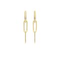 Gouden oorhangers paperclip 9064YGO