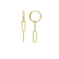 Gouden oorhangers paperclip 9064YGO