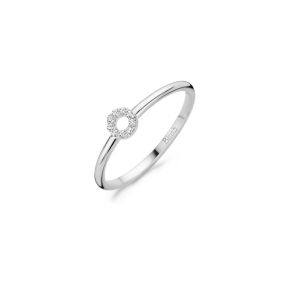Witgouden ring cirkel zirkonia 1217WZI/54