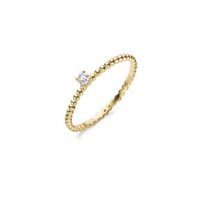 Gouden ring bolletjes zirkonia 1215YZI/52
