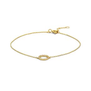 Gouden armband zirkonia 16.5-18.5cm 4023704