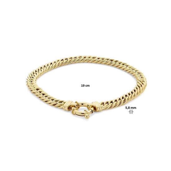 Gouden armband gourmet 5.8mm 19cm 8.2gr 4023869