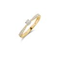 gouden Blush Diamonds ring, 4poot+ 0.33ct briljant mt54
