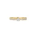 gouden Blush Diamonds ring, 4poot+ 0.33ct briljant mt54