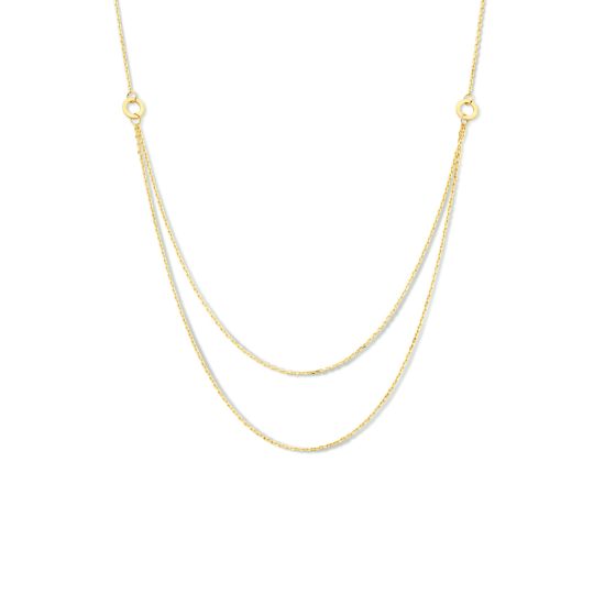 Gouden collier multi 0,9mm 42 + 3 cm 4024500