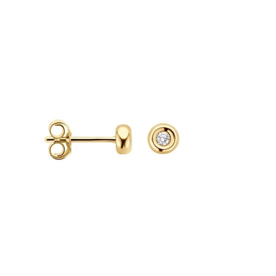 Gouden oorstekers 2x0.02crt 7627YDI