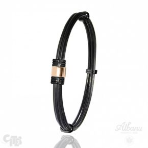 Albanu Armband Olifant multi Zwart RG/PVD Staal 6MM 20.5CM 614 N EL OR