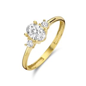 Gouden ring zirkonia mt 17.25 4025125