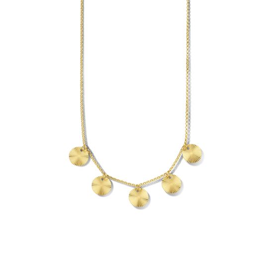 Collier rondjes gediamanteerd 1,8 mm 42 + 3 cm 1 micron