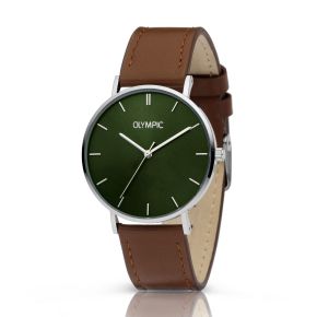 Olympic horloge dames staal/leer OL66DSL010