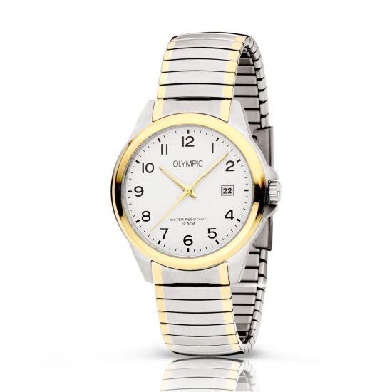 Olympic horloge heren bicolor pvd OL26HSS310B 