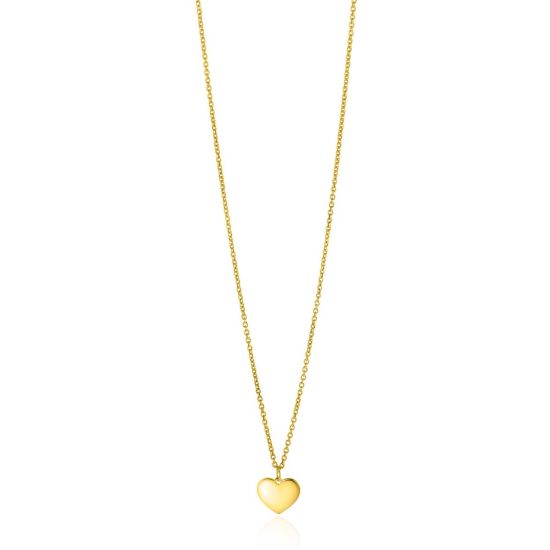 Gouden collier hartje ZGC312