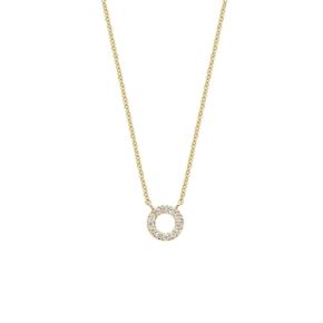 Gouden collier cirkel zirkonia 3125YZI