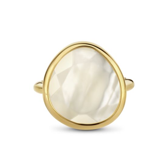 Gouden ring parelmoer mt17,25 4025815