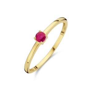 Gouden ring met geboortesteen robijn juli 4025471