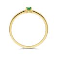 Gouden ring met geboortesteen smaragd 0.13ct mei 4025483