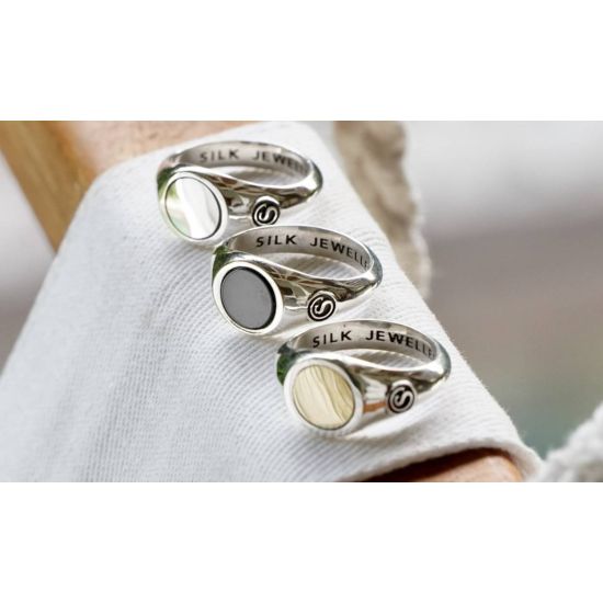 Zilveren ring onyx mt19 640BON