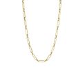 Gouden collier paperclip 45cm 3129YGO