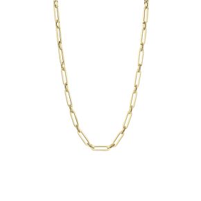 Gouden collier paperclip 45cm 3129YGO