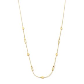 Gouden collier rondje/paperclip 45cm JKN22254