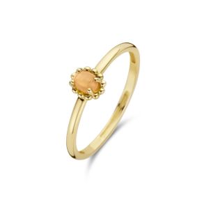 Gouden ring cats eye mt 52 1225YCO/52