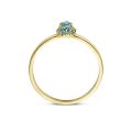 Gouden ring london blauwtopaas mt 54 1226YLB/54