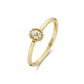 Gouden ring witte topaas mt 54 1227YWT/54