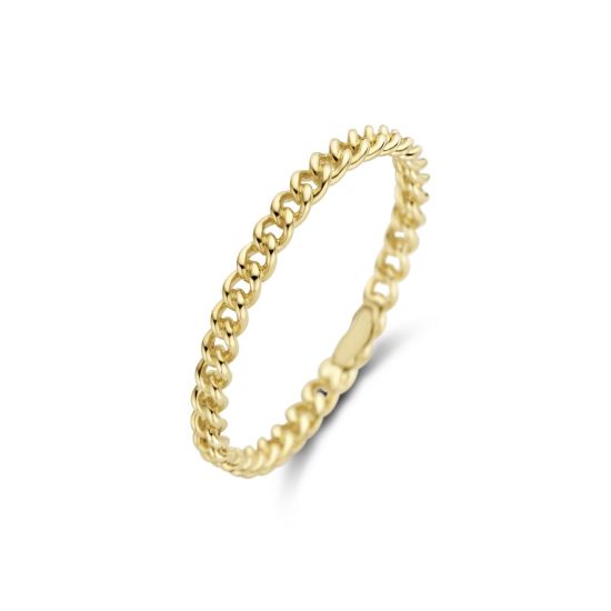 Gouden ring gourmet schakel 1229YGO/54