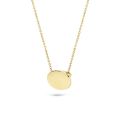 Gouden collier plaatje ovaal 3134YGO