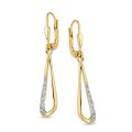Gouden oorhangers zirkonia OB127547