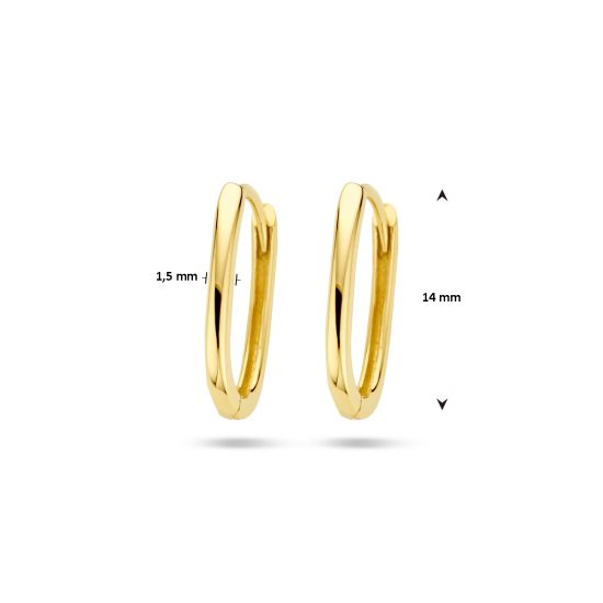 Gouden oorringen paperclip 4027991