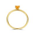 Gouden ring citrien 4mm mt17 4027533