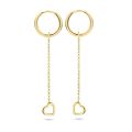 Blush gouden oorbelbedels hart 9084YGO