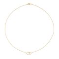 Gouden collier 2 hartjes JKN23049