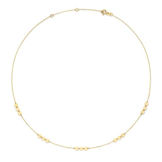 Gouden collier met discjes 45cm JKN23353
