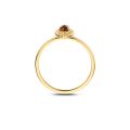 Gouden ring met parelmoer en pure kwarts mt 54 1239YBQ/54