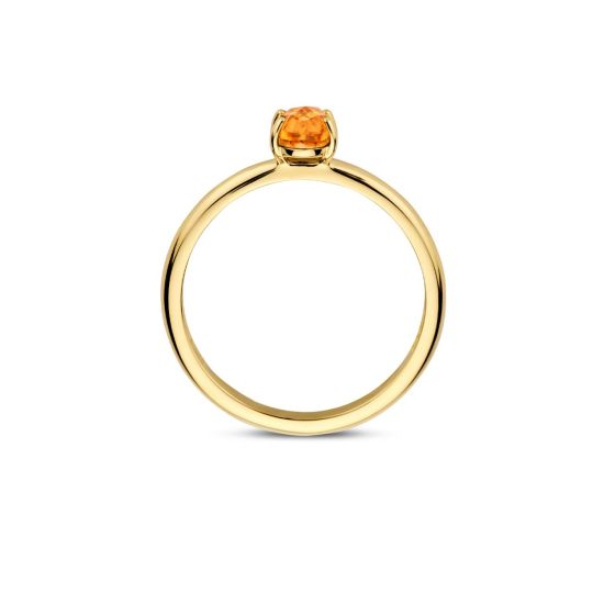 Gouden ring citrien mt 54 1242YCI/54