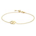 Gouden armband 2x circle zirkonia 2223YZI