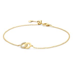 Gouden armband 2x circle zirkonia 2223YZI
