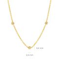 Gouden collier bolletjes 3145YGO