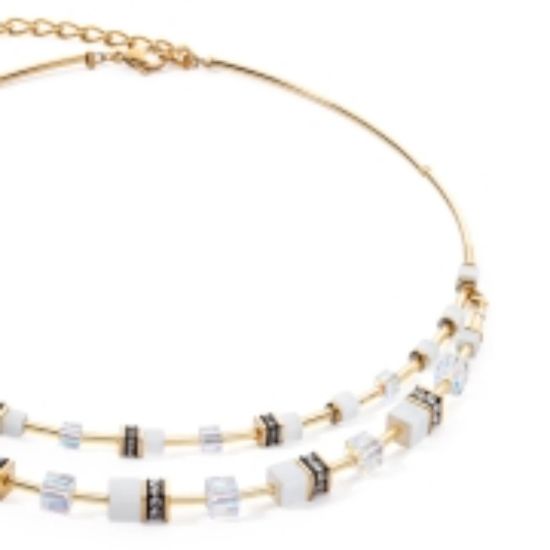 CdL armband wit/geel/staal 2810/30-1416